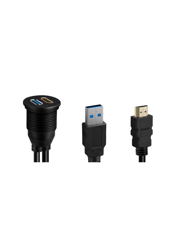 3 Meter USB 3.0 HDMI Einbau-Verlängerungskabel | AKHDMIUSB01