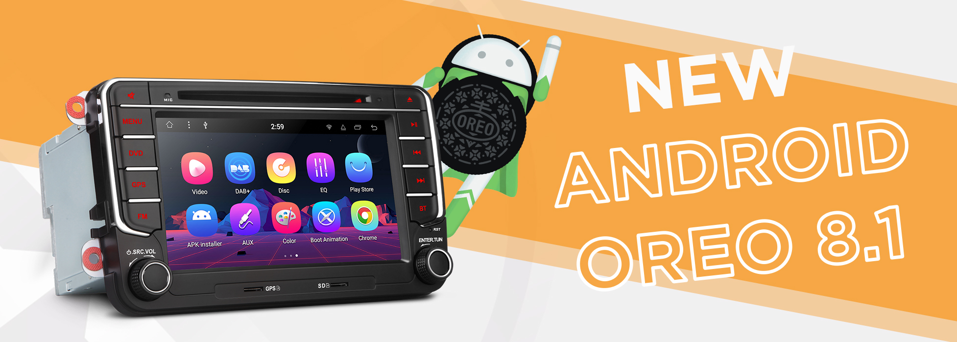 New Android 8.1 Oreo Car Stereos