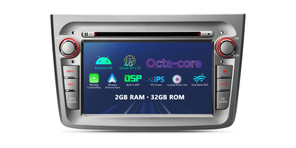 Alfa Romeo | Android / iPhone | Octa Core | 2GB DDR4 RAM & 32GB ROM | Fahrzeugtaugliche Hardware | IE72MTAG