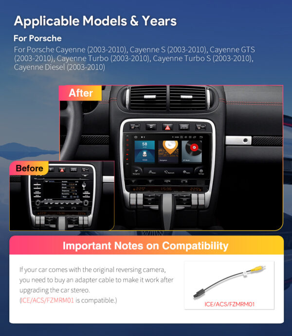 Porsche Cayenne | Qualcomm 665| Android 13| Octa Core | 8GB RAM &256GB ROM | HDMI-Ausgang | IQ92CYPP