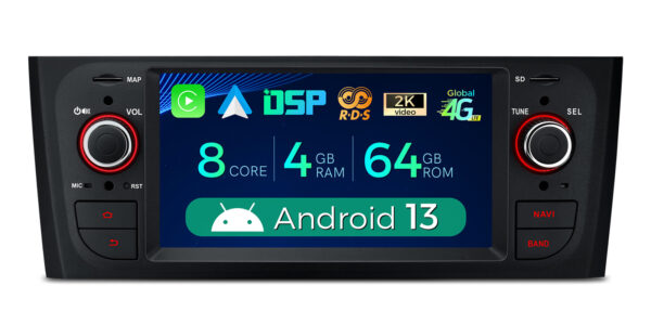 Fiat Grande Punto | Android / iPhone | Octa Core | 4GB RAM & 64GB ROM | Globale 4G LTE Lösung | PX62PTFL