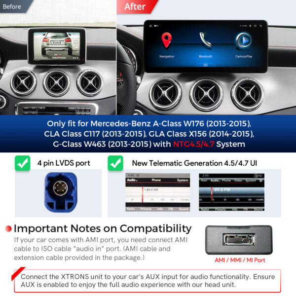 Mercedes-Benz | Android / iPhone | Octa-core | 4GB RAM & 64GB ROM | Integriertes 4G LTE | QLM2245
