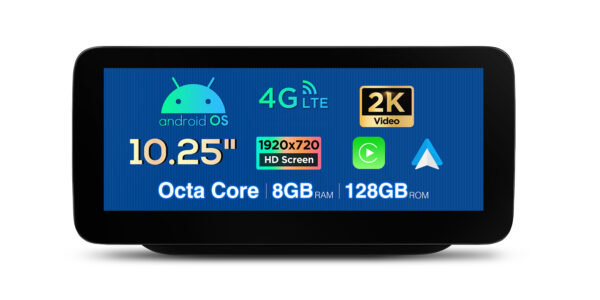Mercedes-Benz | Unterstützt Android / iPhone | Octa-core | 8GB RAM & 128GB ROM | Integriertes 4G LTE | QAM1250M12BL