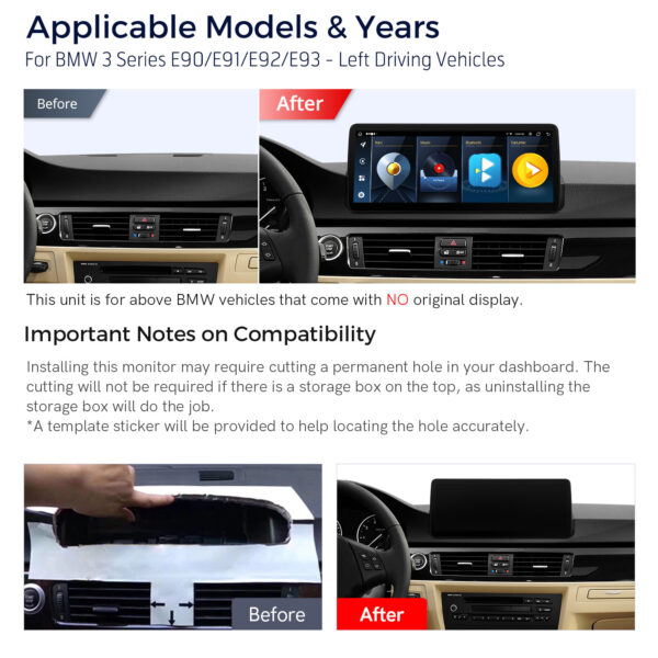BMW | 3er-Serie | Android / iPhone | Octa-core | 4GB RAM & 64GB ROM | Global 4G LTE | QLB22UMB12E90L