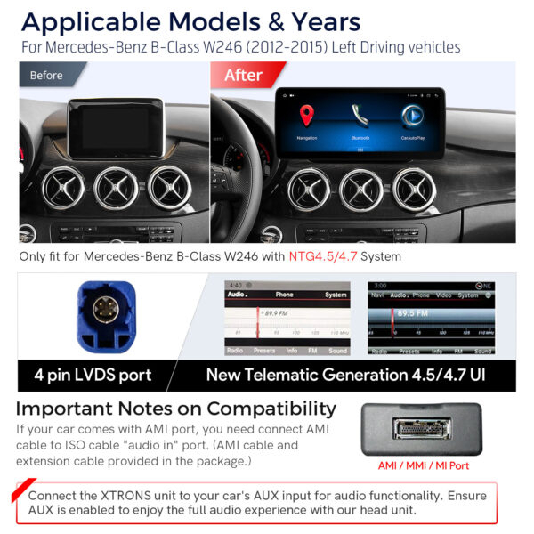 Mercedes-Benz | Android / iPhone | Octa-core | 4GB RAM & 64GB ROM | Integriertes 4G LTE | QLM2245M12BL