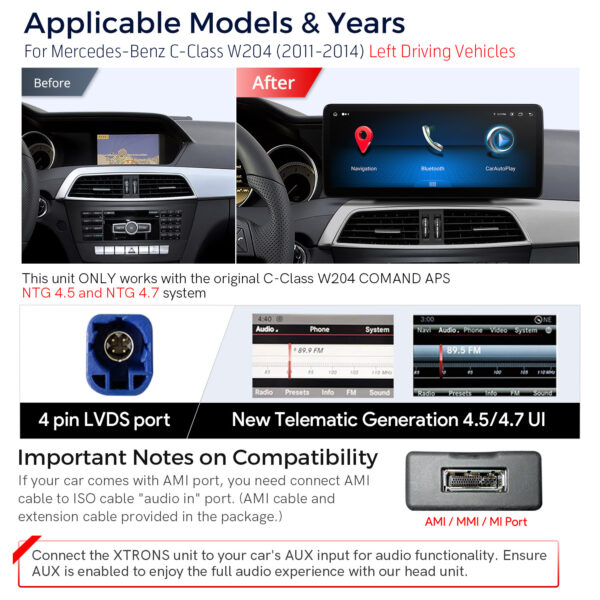 Mercedes-Benz | Android / iPhone | Octa-core | 4GB RAM & 64GB ROM | Integriertes 4G LTE | QLM2245M12C45L