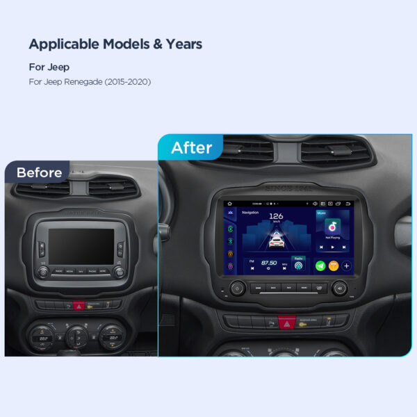 Jeep | Renegade | Android-Betriebssystem | Octa-Core | 6 GB RAM & 128 GB ROM | QLED-Display | Globale 4G-LTE-Lösung | IXA94RGJL