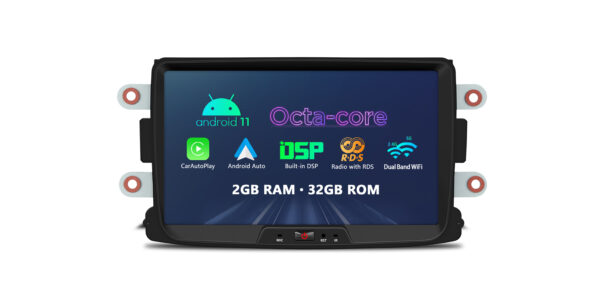 Dacia/Renault | Android 12 | Octa Core | 2GB DDR4 RAM & 32GB ROM | Automobilgerechte Hardware | PE82DCRL