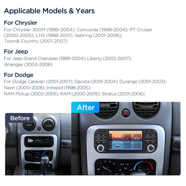 Jeep/Dodge/Chrysler | Android 14 | Octa Core | 4GB RAM & 64GB ROM | Globale 4G LTE Lösung | PX54WRJL
