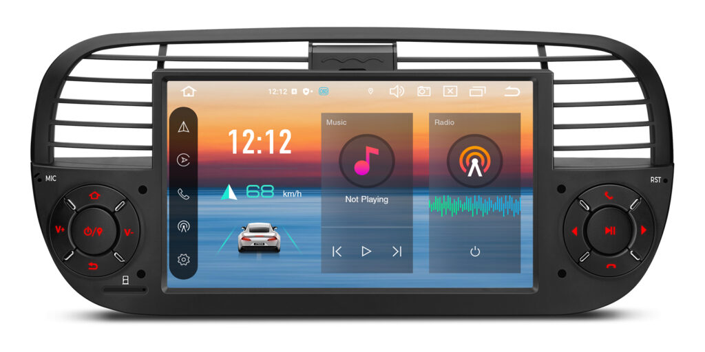 Fiat 500 | Android 14 | Octa Core | 4GB RAM & 64GB ROM | Globale 4G LTE Lösung | PX7450FBL