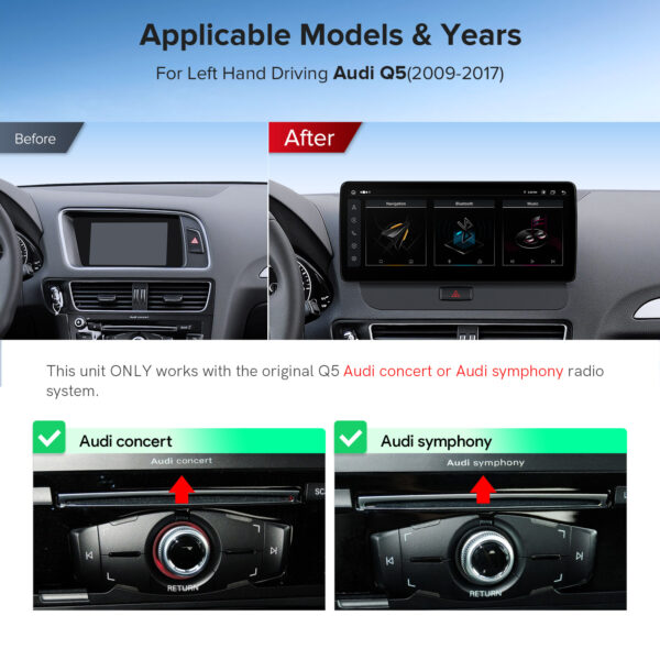 Audi | Q5 | Android-Plattform & OEM-System | Octa-core | 4GB RAM & 64GB ROM | Global 4G LTE | QLA22UCA12Q5L