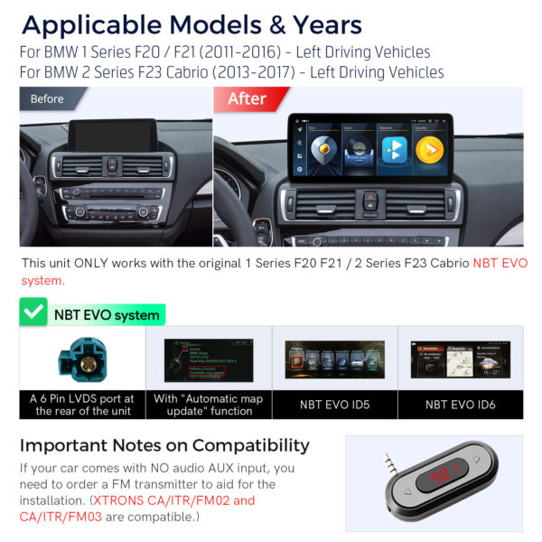 BMW | 1/2 Serie | Android / iPhone | Octa-core | 4GB RAM & 64GB ROM | Global 4G LTE | QLB22EVB1NEL