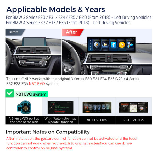 BMW | 3 Serie/4 Serie | Android / iPhone | Octa-core | 4GB RAM & 64GB ROM | Global 4G LTE | QLB42THEVL