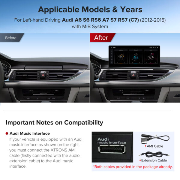 Audi | A6 A7 | Android-Plattform & OEM-System | Octa-Core | 4GB RAM & 64GB ROM | Global 4G LTE | QLA23A6L