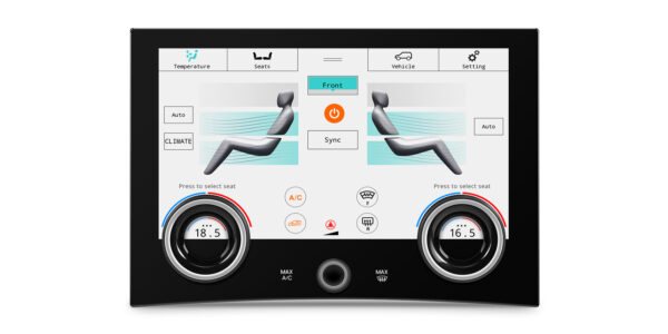 Range Rover | Klimabedienfeld | Touchscreen und Drehknöpfe | 10,1-Zoll-Touch-IPS-Bildschirm | Originalfunktion beibehalten | AIR405V