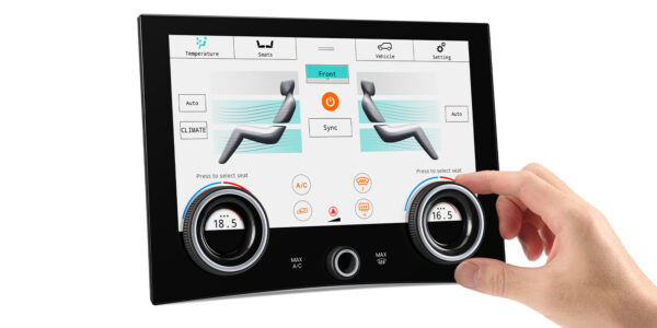 Range Rover | Klimabedienfeld | Touchscreen und Drehknöpfe | 10,1-Zoll-Touch-IPS-Bildschirm | Originalfunktion beibehalten | AIR405V