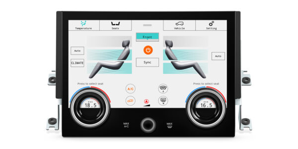 Range Rover | Klimabedienfeld | Touchscreen und Drehknöpfe | 10,1-Zoll-Touch-IPS-Bildschirm | Originalfunktion beibehalten | AIR494S