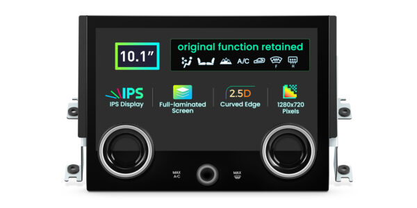 Range Rover | Klimabedienfeld | Touchscreen und Drehknöpfe | 10,1-Zoll-Touch-IPS-Bildschirm | Originalfunktion beibehalten | AIR494S