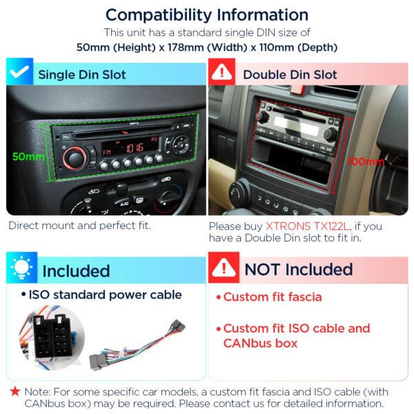 Single DIN | Android 14 | Octa Core | 4GB RAM & 64GB ROM | Globale 4G LTE Lösung | DX121L