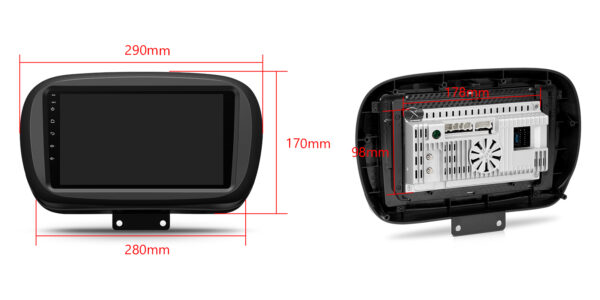 Fiat | 500X | Android OS | Octa Core | 4GB RAM & 64GB ROM | IPS Bildschirm | IDP9050XF