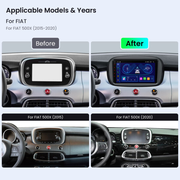 Fiat | 500X | Android OS | Octa Core | 4GB RAM & 64GB ROM | IPS Bildschirm | IDP9050XF