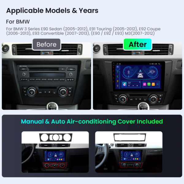 BMW | Verschiedene | Android OS | Octa Core | 4GB RAM & 64GB ROM | IPS Bildschirm | IDP9090B
