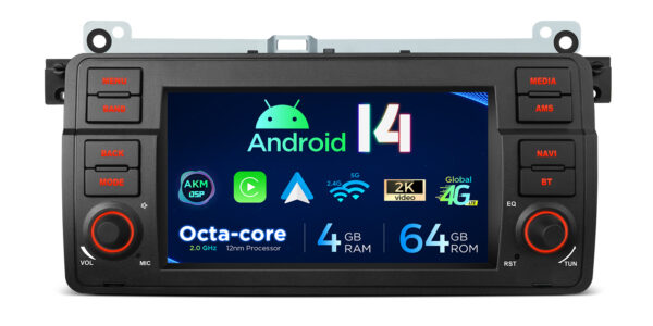 BMW/Rover/MG | Android 14 | Octa Core | 4GB RAM & 64GB ROM | Globale 4G LTE Lösung | PX7446BL