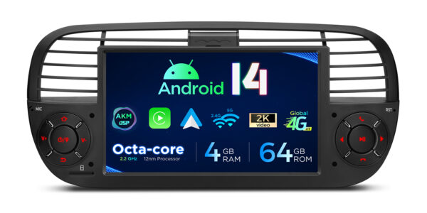 Fiat | Android 14 | Octa Core | 4GB RAM & 64GB ROM | Globale 4G LTE Lösung | PX7450FBLGS