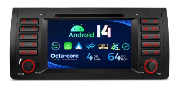 BMW X5 E53 | Android 14 | Octa Core | 4GB RAM & 64GB ROM | Globale 4G LTE Lösung | PX7453BGS