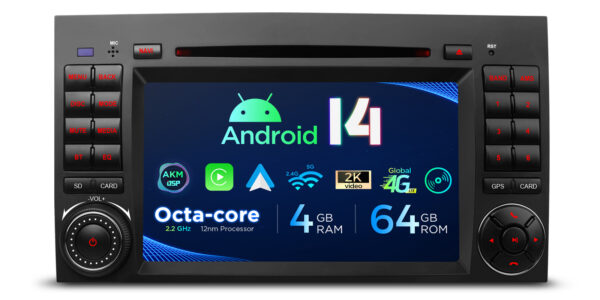 Mercedes-Benz / Volkswagen | Android 14 | Octa Core | 4GB RAM & 64GB ROM | Globale 4G LTE Lösung | PX74M245GS