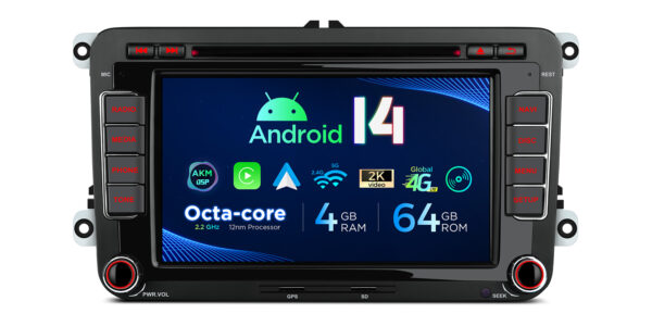 Volkswagen / SEAT / SKODA | Android 14 | Octa Core | 4GB RAM & 64GB ROM | Globale 4G LTE Lösung | PX74MTVGS