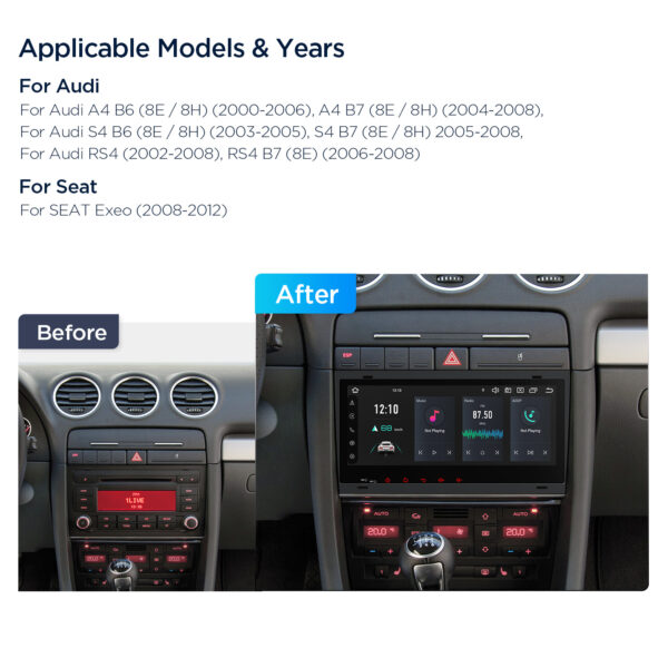 Audi/Seat | Verschiedene | Android 14 | Octa Core | 4GB RAM & 64GB ROM | Globale 4G LTE Lösung | PX84AA4LHGS