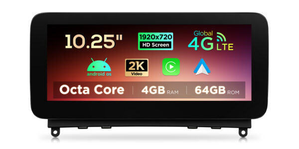 Mercedes-Benz | C-Klasse | Android OS & OEM-System | Octa-Core | 4GB RAM & 64GB ROM | Integriertes 4G LTE | QAMS1440M12C40