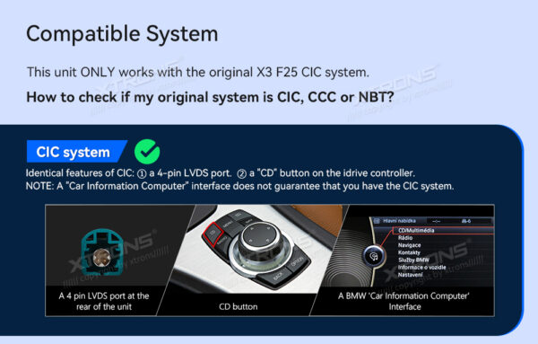 BMW | X3 F25 | Android OS & OEM System | Octa Core | 4GB RAM & 64GB ROM | Integrierte 4G Lösung | QDB80X3CI