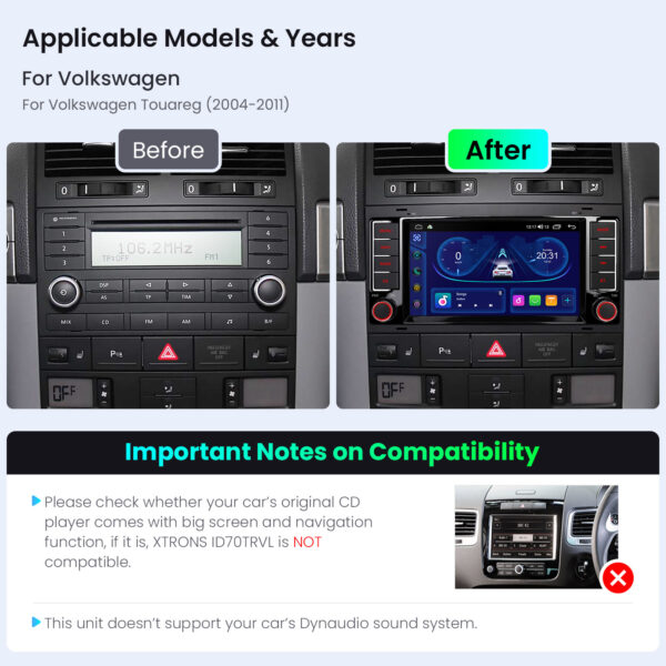 Volkswagen | Android OS | Octa Core | 4GB RAM & 64GB ROM | IPS Bildschirm | ID70TRVL