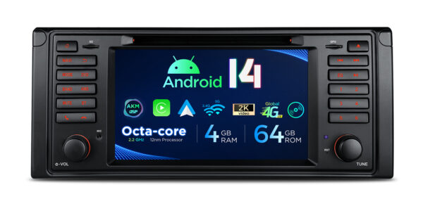 BMW | E39 | Android 14 | Octa Core | 4GB RAM & 64GB ROM | Globale 4G LTE Lösung | PX7439BGS