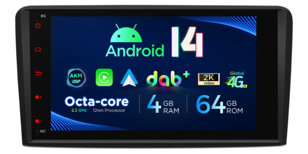 Audi A3/S3/RS3 | Android 14 | Octa Core | 4GB RAM & 64GB ROM | Globale 4G LTE Lösung | PX84A3ALDABGS
