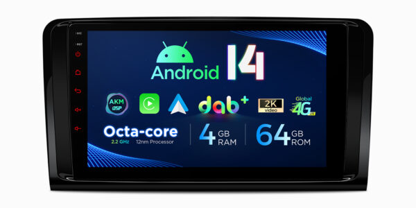 Mercedes-Benz | Android 14 | Octa Core | 4GB RAM & 64GB ROM | Globale 4G LTE Lösung | PXP94M164GDAB