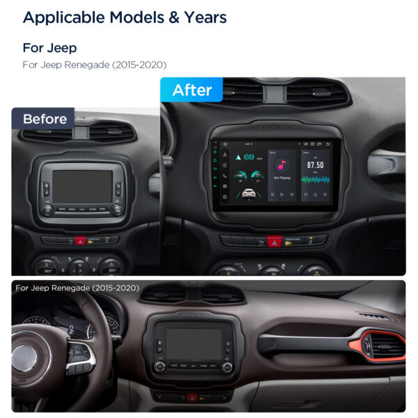Jeep | Renegade | Android 14 | Octa Core | 4GB RAM & 64GB ROM | Globale 4G LTE Lösung | PXP94RGJGDAB